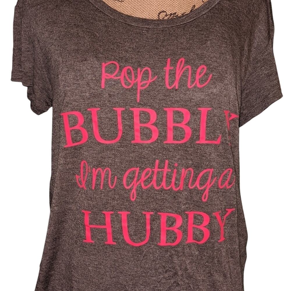 Gray wedding t shirt‎ NWOT